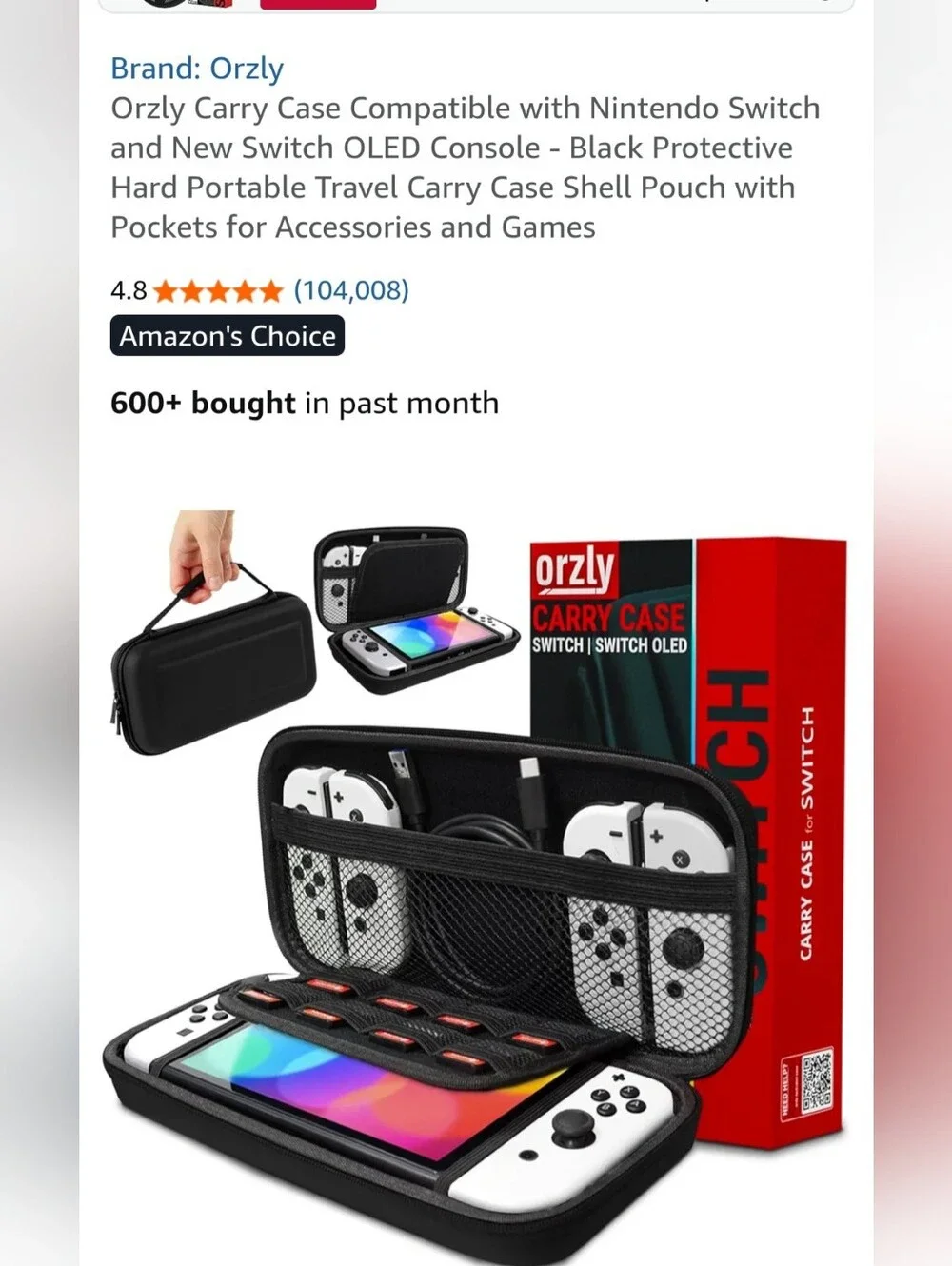 Travel/storage Case for Nintendo Switch
